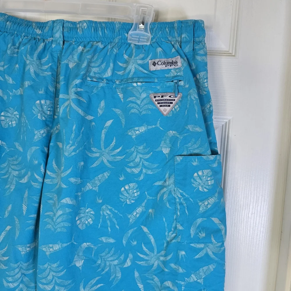 Columbia Umnishade SPF 50 Blue‎ Lined Mens Swim Trunks Pockets XL - Picture 4 of 10
